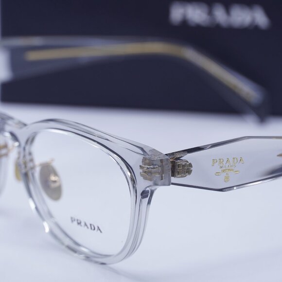 Prada PRB06VD 12R1O1 Cat Eye Eyeglasses 50mm - Transparent Grey - Picture 7 of 10